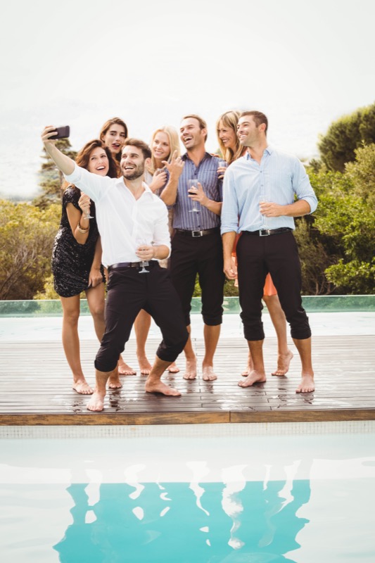 Friends at the pool